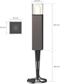 Outdoor Landscape Lighting LED 12V Low Voltage ALP51 8-Pack LED Landscape Pathway Lights Package, 2700K 2W Low Voltage 12V AC Bronze Bollard Outdoor Landscape Lighting