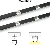 Outdoor Landscape Lighting LED 12V Low Voltage AC09 U-Shaped Spotless Aluminum Channel 3.3FT/1M For Max 16mm Width LED Strip Lights Pack of 6 and 10