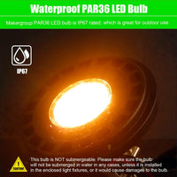 Outdoor Landscape Lighting LED 12V Low Voltage PAR36 7W LED RGBW, Remote Controlled, dimmable, IP67 waterproof Low Voltage Bulbs