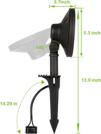 Outdoor Landscape Lighting LED 12V Low Voltage ALF01 4-Pack 7.4W 430LM LED Landscape Lighting, Die-Cast Aluminum Wall Wash Spot Light