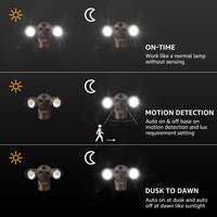 Outdoor Landscape Lighting LED 12V Low Voltage 25W Wired Outdoor LED Flood Light, 120V 3CCT 3000K-6000K Tunable Motion-Sensor Security Light 2500LM, IP65