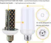 Outdoor Landscape Lighting LED 12V Low Voltage 2-Pack Tiki Torch Flame Fire Light AC/DC LED E26 Standard Base Light Bulbs Energy Saving Light Bulb for Holiday, Halloween, RV, Landscape and Post Lighting Package