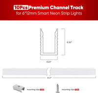 Outdoor Landscape Lighting LED 12V Low Voltage AC01 Aluminum Channel 3.3FT/1M For 6x12mm LED Silicon Neon Strip Lights Package