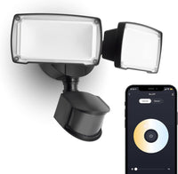 Outdoor Landscape Lighting LED 12V Low Voltage 31W Wired Smart Wi-Fi Outdoor LED Flood Light, 120V 2700K-6500K Tunable Motion-Sensor Security Light 3000LM, IP65 Compatible with Alexa/Google Home Black