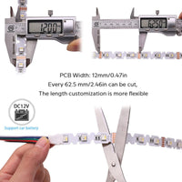 Outdoor Landscape Lighting LED 12V Low Voltage SL12 Bendable Strip Light RGB+6000K Daylight 4-in-1 5050 3.66W/ft 12mm DC12V Low Voltage LED Indoor IP20 UL SMD Tape Light