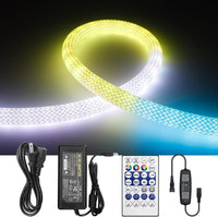 Outdoor Landscape Lighting LED 12V Low Voltage SLNR02 0.95W/ft Dotless Dream Color Nylon Neon RGBIC 20mm LED Strip Light DC 12V IP67 Outdoor Rated Dimmable Low Voltage Rope Light Yes