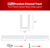 Outdoor Landscape Lighting LED 12V Low Voltage AC01 Aluminum Channel 3.3FT/1M For 6x12mm LED Silicon Neon Strip Lights Package