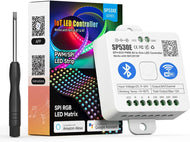SP530E Smart Wi-Fi and Bluetooth RGB Addressable LED Controller Compatible with Alexa and Google Assistant, Support WS2811, WS2812B, WS2815, SK6812 and More - SP530E Wi-Fi Bluetooth Controller Only