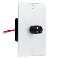 12/24 Volt LED Low Voltage Dimmer Switch 15A (12V) and 7.5A (24V) 180W MAX, Push On Off, Rotary Knob Dimming - Silver
