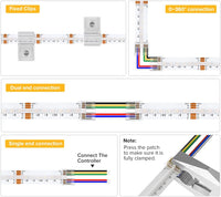 Outdoor Landscape Lighting LED 12V Low Voltage SLD19 Dotless Linear LED RGB+CCT 3000K-6000K COB 3.35W/ft per 12V and 4.77W/ft for 24V Strip Lights IP30/IP66 Low Voltage 12mm DC12V/DC24V Tape Light with Power Adapter Kit Available