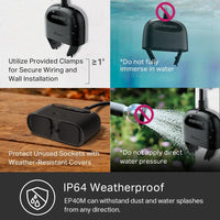 Outdoor Landscape Lighting LED 12V Low Voltage Outdoor Smart Plug Double Socket, Matter Smart Home Wi-Fi Outlet Timer, Works with Apple HomeKit, Amazon Alexa, Google Home, SmartThings