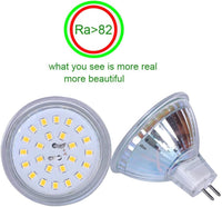 Outdoor Landscape Lighting LED 12V Low Voltage 4-Pack MR16 5W 110V-130V GU5.3 LED Bulbs Dimmable Energy Saving Light 120 Degree Beam Angle 120V Line Voltage