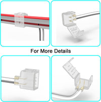 Outdoor Landscape Lighting LED 12V Low Voltage SLN 8 Pack Solderless Strip to Wire Connectors for Single Color LED 12V DC Strip Light Neon