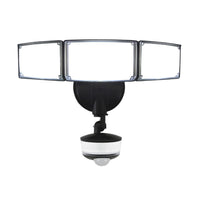 Outdoor Landscape Lighting LED 12V Low Voltage 74W Wired Outdoor LED Flood Light, 120V 5000K Motion-Sensor Security Light 8000LM, IP65 Black