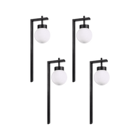 Outdoor Landscape Lighting LED 12V Low Voltage CDPS71 4x/8x/12x Package 3W 3000K Warm White Integrated LED Globe Path Light 12V Low Voltage Outdoor Landscape Lighting 4 Pack