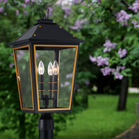 Outdoor Landscape Lighting LED 12V Low Voltage Hawkins 4 Light Outdoor Post Light 12