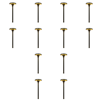 Outdoor Landscape Lighting LED 12V Low Voltage PLB28 4x/8x/12x Package Outdoor Garden Pathway Light | 12V Low Voltage Brass Path Light 4W Integrated 3000K Warm White LED 12 Pack