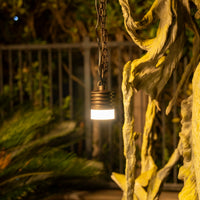 Outdoor Landscape Lighting LED 12V Low Voltage HLA01 Calvo Low Voltage Brass Yellow Cylinder Pendant 4.5W 2700K Integrated LED Aluminum Light Hanging Patio Light