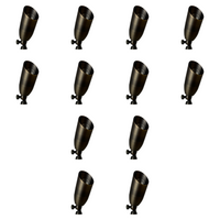 Outdoor Landscape Lighting LED 12V Low Voltage SPB14 4x/8x/12x Package 12V Low Voltage LED Outdoor Landscape Brass Spotlight with MR16 5W 3000K Bulb Natural Brass 12 Pack