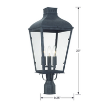 Outdoor Landscape Lighting LED 12V Low Voltage Dumont 3 Light Outdoor Post Light 9.25