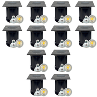 Outdoor Landscape Lighting LED 12V Low Voltage UNS01 4x/8x/12x Package 12V Low Voltage LED In-Ground Well Light Square Stainless Steel Landscape Lighting Waterproof with MR16 5W 3000K Bulb Stainless Steel 12 Pack