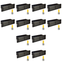 Outdoor Landscape Lighting LED 12V Low Voltage STB03 4x/8x/12x Package Louver Horizontal LED Brass 9