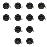 Outdoor Landscape Lighting LED 12V Low Voltage STBP06 Rein Cast Brass Round Half Moon 4x/8x/12x G4 2W Dimmable 2700K Package Step Deck Light Low Voltage Outdoor Landscape Lighting Black 12 Pack
