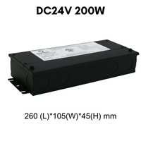 Outdoor Landscape Lighting LED 12V Low Voltage TSDC01 12V/24V DC Low Voltage Dimmable Transformers UL Listed LED Driver Outdoor Rated 24V DC 200W No Pigtail Plug