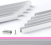 Outdoor Landscape Lighting LED 12V Low Voltage AC01 Aluminum Channel 3.3FT/1M For 6x12mm LED Silicon Neon Strip Lights Package 10 Pack - 3.3ft 1M Each
