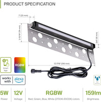 Outdoor Landscape Lighting LED 12V Low Voltage ELRA07 8-Pack 5W 12