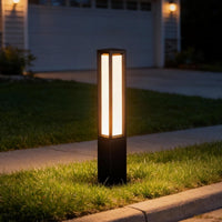 Outdoor Landscape Lighting LED 12V Low Voltage CPLA12 DC12V Low Voltage Integrated LED 3000K Outdoor Aluminum Bollard Path Light Bolted Mount Base IP65 Waterproof