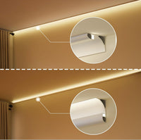 Outdoor Landscape Lighting LED 12V Low Voltage AC02 Aluminum Channel Crown Moulding Trim with Diffuser 5-Pack 3.3FT/1M (5M) For Strip Lights