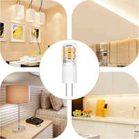 Outdoor Landscape Lighting LED 12V Low Voltage 10 Pack G4 1.3W Bi Pin 3000K/6000K LED Ceramic Capsule 120V Line Voltage Bulb Energy Efficient Light