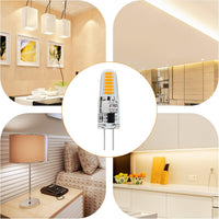Outdoor Landscape Lighting LED 12V Low Voltage 10 Pack 120V Line Voltage G4 1.2W Bi Pin 3000K/6000K LED Silicone Capsule Bulb Energy Efficient Light