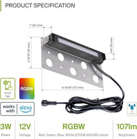 Outdoor Landscape Lighting LED 12V Low Voltage ELRA06 8-Pack 3W 7