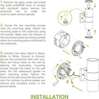 Outdoor Landscape Lighting LED 12V Low Voltage SCSH03 120V Line Voltage LED Aluminum Cylinder Up Down Light Mono Directional Sconce Lighting Medium Base Sockets