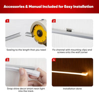 Outdoor Landscape Lighting LED 12V Low Voltage AC01 Aluminum Channel 3.3FT/1M For 6x12mm LED Silicon Neon Strip Lights Package