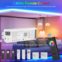 Outdoor Landscape Lighting LED 12V Low Voltage LM052 Zigbee LED Strip Light 5 in 1 Tuya Controller Compatible with Alexa and Google Assistant, for Dimming CCT RGB RGBW RGBCCT (Zigbee Gateway Network Required)