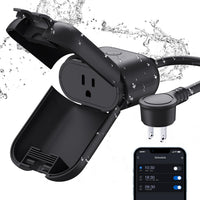 Outdoor Landscape Lighting LED 12V Low Voltage Outdoor Smart Plug 15A Wi-Fi Outlet Timer Compatible with Alexa and Google Assistant IP66 Waterproof Single Socket