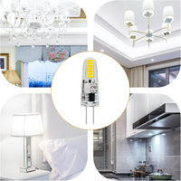 Outdoor Landscape Lighting LED 12V Low Voltage 10 Pack 120V Line Voltage G4 1.2W Bi Pin 3000K/6000K LED Silicone Capsule Bulb Energy Efficient Light