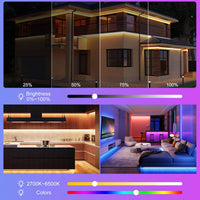 Outdoor Landscape Lighting LED 12V Low Voltage WB5 LED Strip Light 5 in 1 Tuya Controller Compatible with Alexa and Google Assistant, for Dimming CCT RGB RGBW RGBCCT