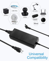 Outdoor Landscape Lighting LED 12V Low Voltage LED Strip Lights 24V 6A 144W Power Supply, LED Strip Adapter, 100-240V AC to 24V DC Transformer with DC Output Jack for Neon Rope Light Compatible with 5.5mmx2.5mm, LED Light