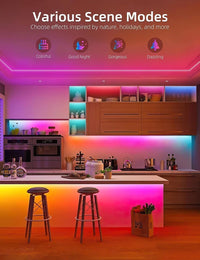Outdoor Landscape Lighting LED 12V Low Voltage SLNR01 Dotless COB 2.2W/ft 6mmx12mm Smart Bluetooth RGB Neon LED Strip Light DC12V 36W IP65 Outdoor Rated Dimmable Low Voltage Silicone Rope Light with Mounting Clips and Screws