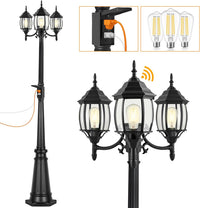 Outdoor Landscape Lighting LED 12V Low Voltage PLH01 Classic Black or White Aluminum 3-Head Post Light 95