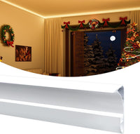 Outdoor Landscape Lighting LED 12V Low Voltage AC02 Aluminum Channel Crown Moulding Trim with Diffuser 5-Pack 3.3FT/1M (5M) For Strip Lights