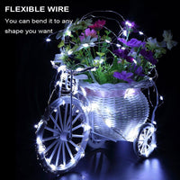Outdoor Landscape Lighting LED 12V Low Voltage Fairy Lights LED 4.5V Low Voltage Dimmable Copper Wire Starry String Lights 2700K or 5000K IP65 Waterproof with Remote Control and Adapter