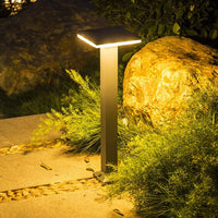 Outdoor Landscape Lighting LED 12V Low Voltage CDPA63 12W Bollard Aluminum Pathway Lighting LED Square Top Modern 12V Low Voltage
