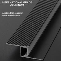 Outdoor Landscape Lighting LED 12V Low Voltage AC17 Suspended Ceiling Z-Type Aluminum Channel with 3.3FT/1M For Max Inner 9.6mm Width LED Strip Lights Pack of 5/10/20