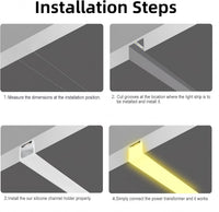 Outdoor Landscape Lighting LED 12V Low Voltage SC01 Black Silicone LED Channel with Flange Recessed Flexible Tube Cover 33ft/10M Roll