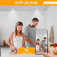 Outdoor Landscape Lighting LED 12V Low Voltage 6-Pack MR16 5W 120V GU10 LED Bulbs 500LM 3CCT 2700K/4000K/6000K Non-Dimmable Energy Saving Light 120 Degree Beam Angle Line Voltage